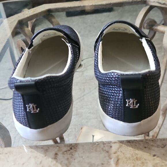 Lauren Ralph Lauren Black Haddley Deck Shoes Size 5.5 - Picture 5 of 8